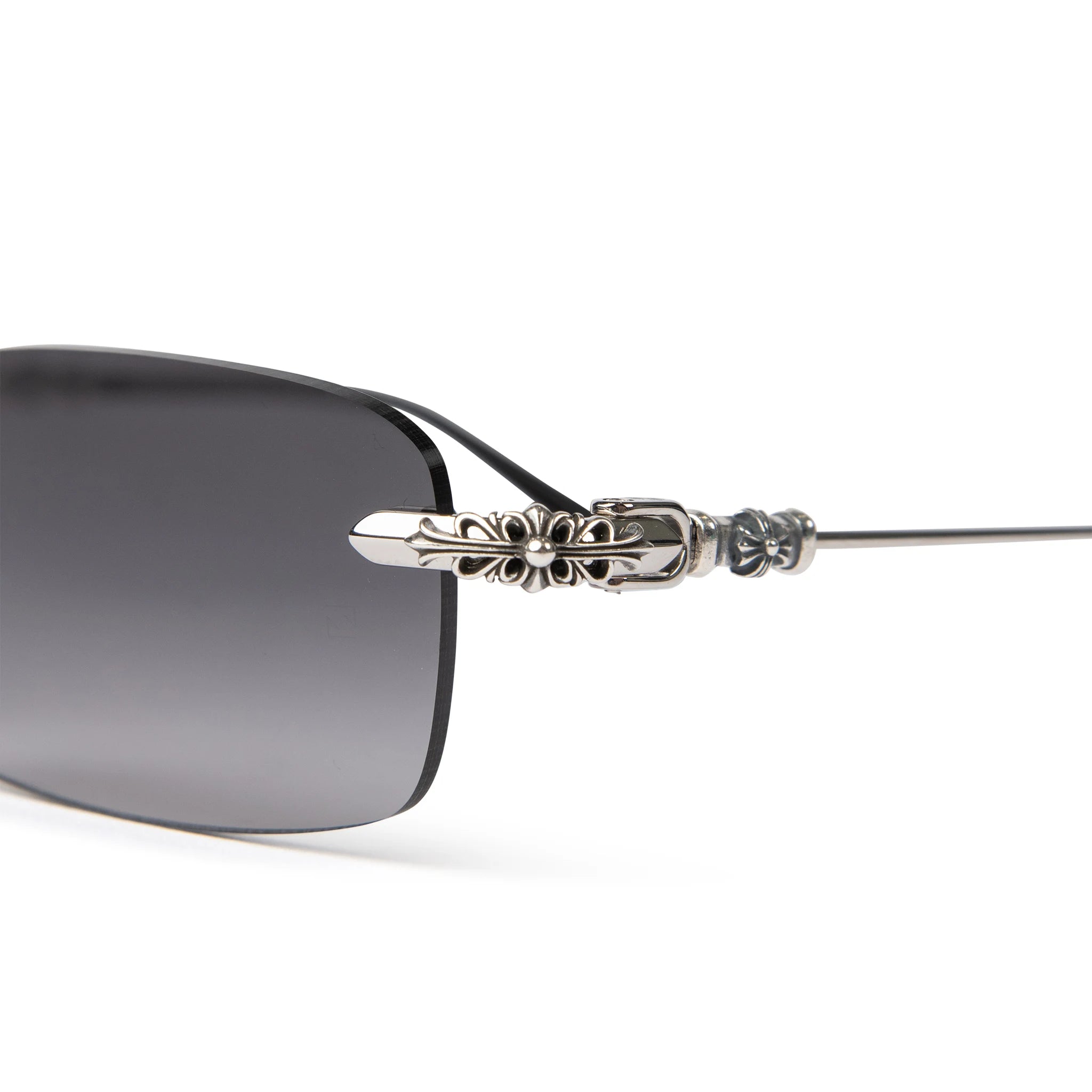 Detail view of Chrome Hearts Pills III Silver Black Sunglasses